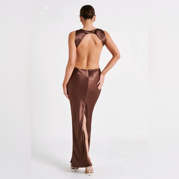 Meshki Maxi Satin Dress US XS - Picture 4 of 6